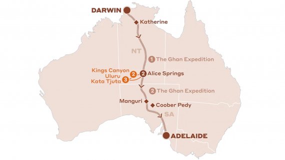 Fly Free with The Ghan: The Ultimate Territory Tour from Darwin to Adelaide