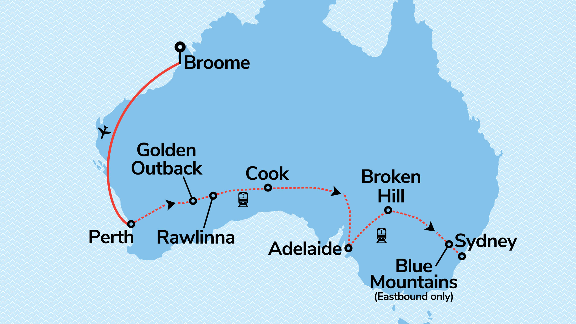 Indian Pacific Discover Broome with Bonus Perth Stay