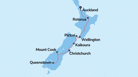 New Zealand Self-Drive Tour : Auckland to Queenstown