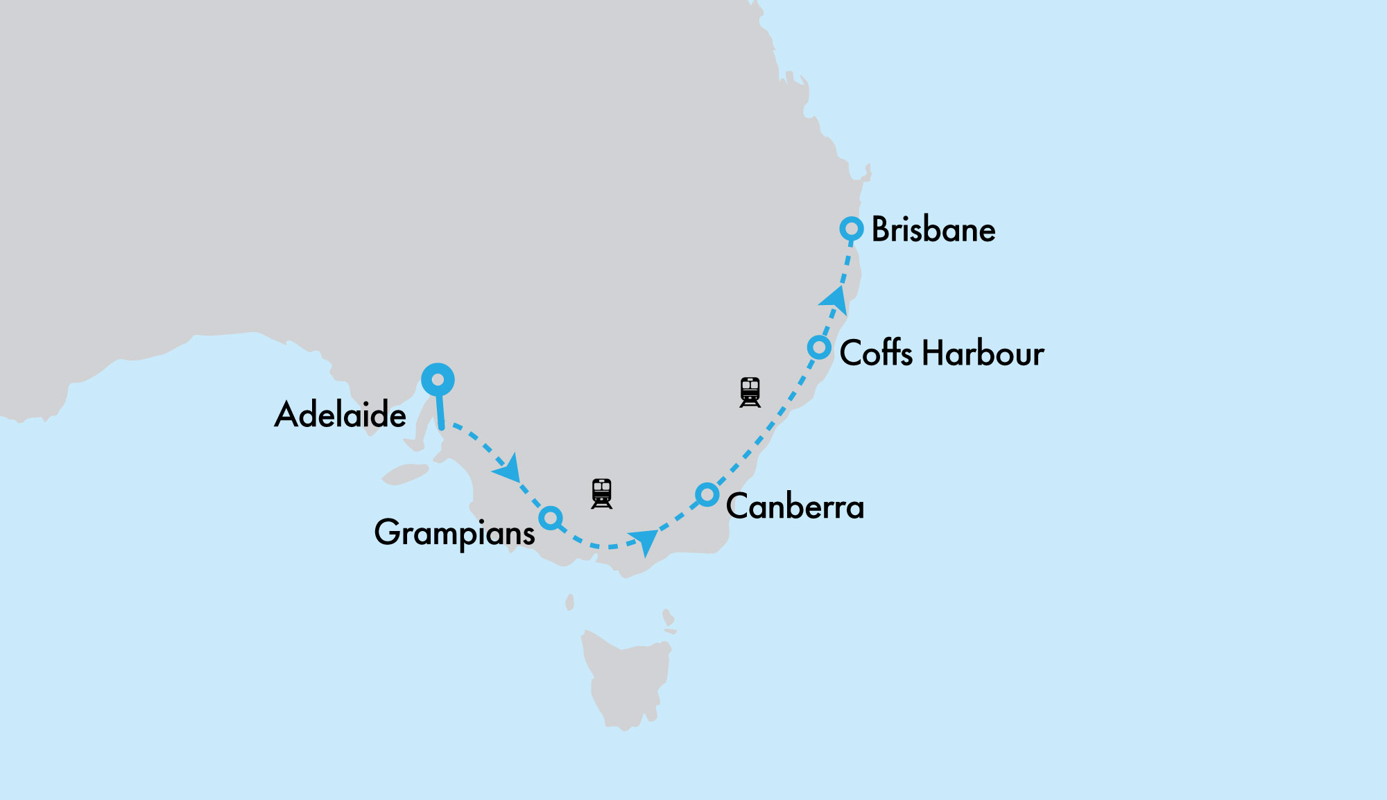Great Southern Adelaide to Brisbane - Platinum Class