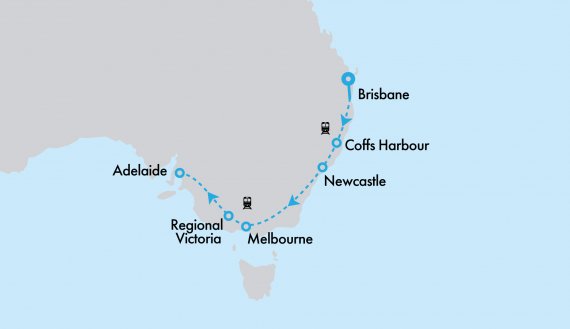 Great Southern Brisbane to Adelaide - Platinum Class