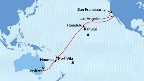 Sydney to San Francisco with Queen Elizabeth