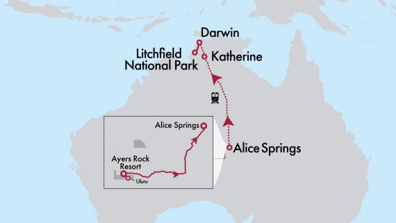 Red Centre with The Ghan & Top End