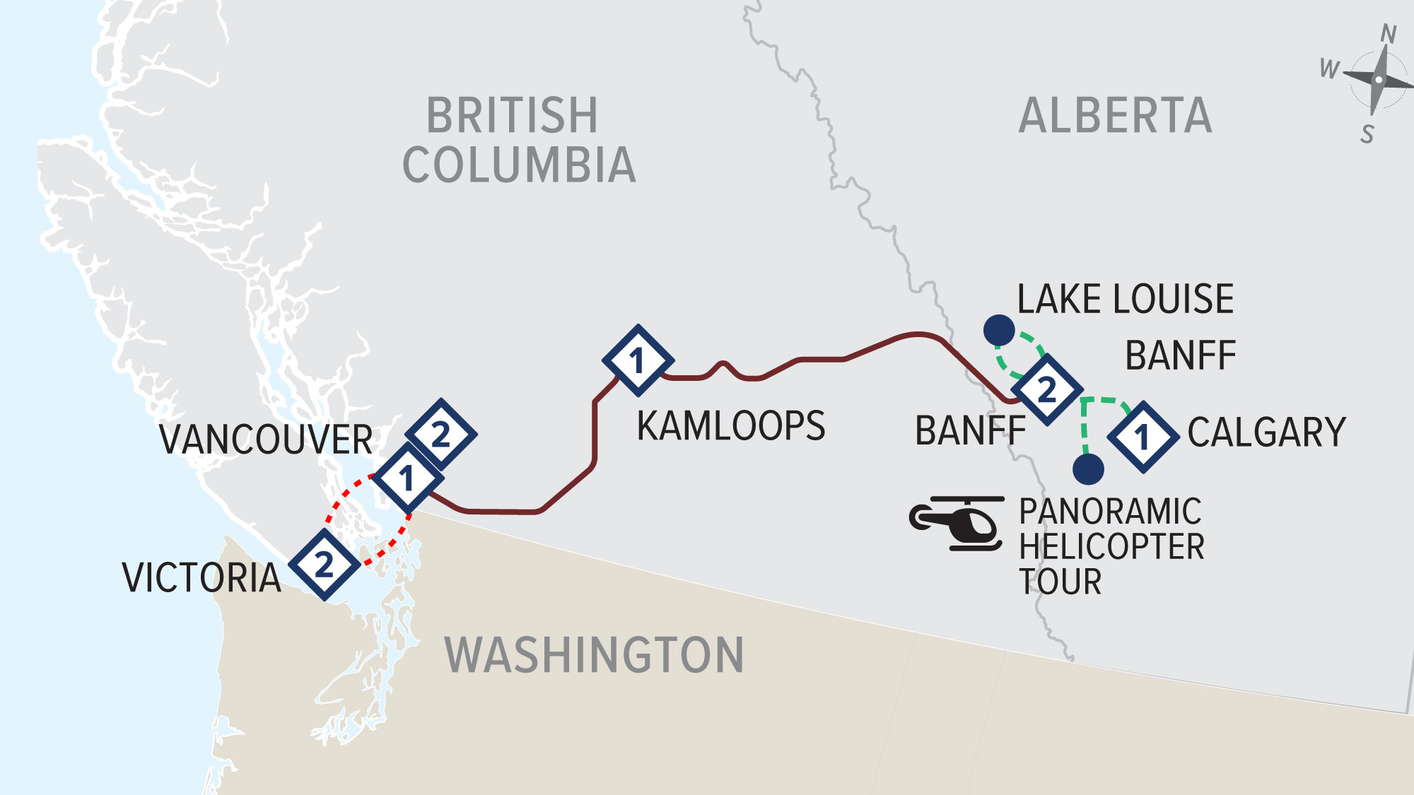 First Passage to the West Highlights and Vancouver Island with Rocky Mountaineer