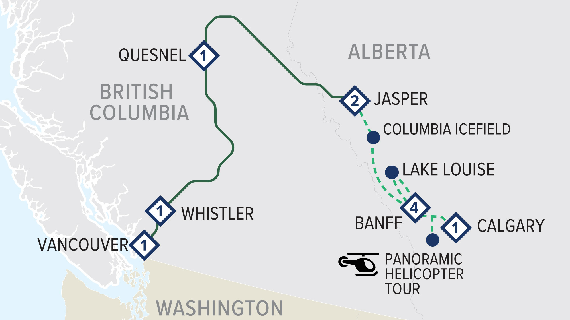 Rainforest to Gold Rush Top Leisure with Rocky Mountaineer