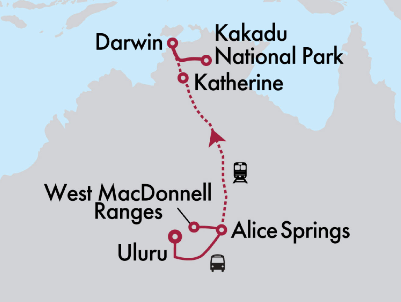 The Ghan with Uluru & Darwin Short Stay