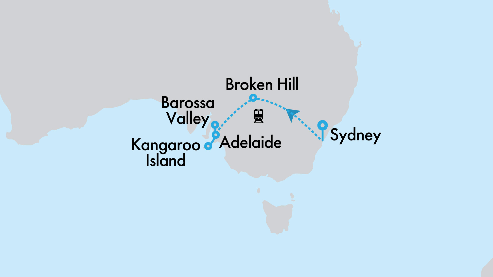 Indian Pacific with Barossa & Kangaroo Island from Sydney