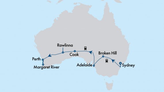Indian Pacific with Perth & Margaret River Escape