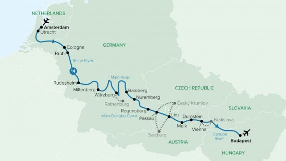 European Gems River Cruise Amsterdam to Budapest