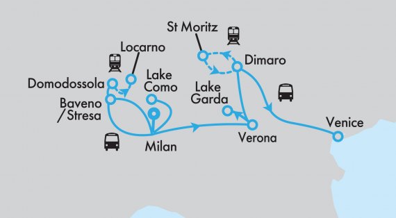 The Grand Italian Lakes and Scenic Rail Hosted Small Group Tour