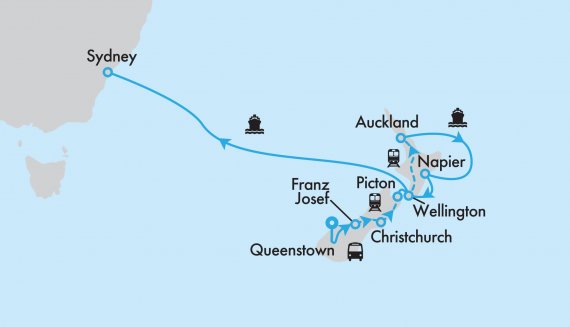 Iconic New Zealand Rail & Sail Hosted Small Group Tour